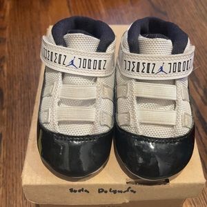 Blue and white baby Jordans